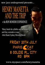 Henry Manetta and the Trip  Past Gigs Poster